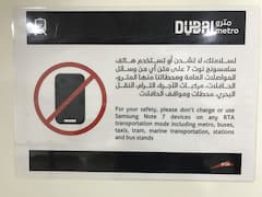 Samsung Galaxy Note 7 aus Dubaier Metro verbannt