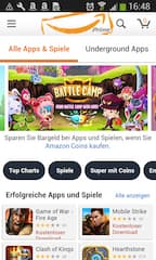 Amazon Underground stellt zahlreiche Gratis-Apps bereit
