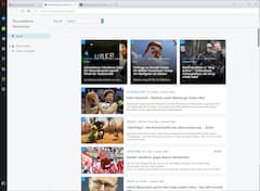 Screenshot der "Personalisierten Nachrichten" im Opera-Browser