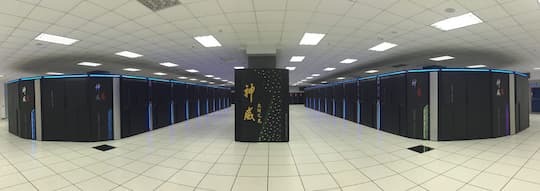 Der Sunway TaihuLight Supercomputer im staatlichen chinesischen Supercomputing-Center in Wuxi, Provinz Jiangsu, China