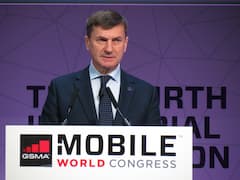 EU-Digitalkommissar Andrus Ansip auf dem MWC 2017