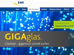 Gigaglas-Anschluss bei EWE Tel