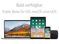 Apple plant auch ffentliche Beta-Versionen fr iOS, macOS und tvOS