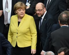 Angela Merkel und Martin Schulz