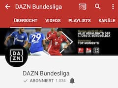 DAZN zeigt die Bundesliga auf YouTube