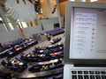 Laptop im Bundestag