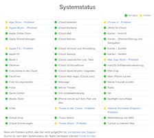 Systemstatus von Apple besttigt Probleme