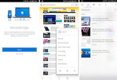 Screenshots von Microsoft Edge fr Android