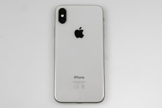 Die Glas-Rckseite des iPhone X 