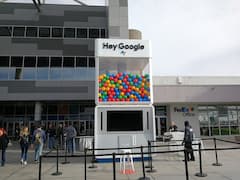Google-Werbung vor dem Messegelnde in Las Vegas