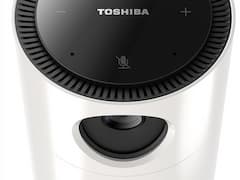 Die physischen Bedienelemente des Toshiba Symbio hneln den Tasten von Amazons Echo
