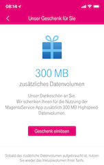 Das Geschenk der Telekom in der Magenta Service App