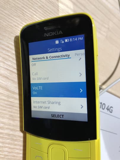 Das Nokia 8110-4G wird ber VoLTE (Voice over LTE) verfgen