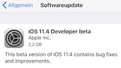 Erste Beta von iOS 11.4