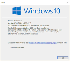 Das Windows 10 Update auf Version 1803 verzgert sich noch etwas. Im Moment bleibt Version 1709 (Build 10.16299.371) aktuell