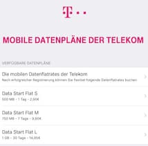 Data-Start-Tarife der Telekom