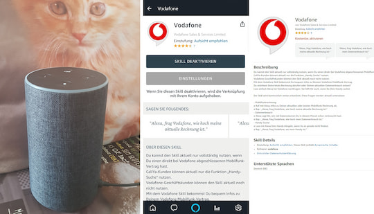 Vodafone hat nun einen eigenen Alexa-Skill