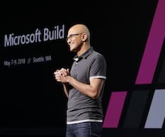 Microsoft Chef Satya Nadella bei der Microsoft Build Conferene