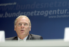 Jochen Hohmann, Prsident der Bundesnetzagentur wird nchstes Jahr die Frequenzen fr den Mobilfunkstandard 5G vergeben. 