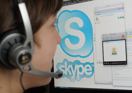 Ein Telefonat via Skype