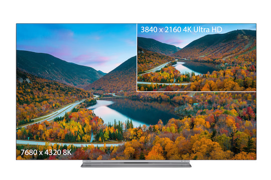 8K-TV von Toshiba fr den europischen Markt.