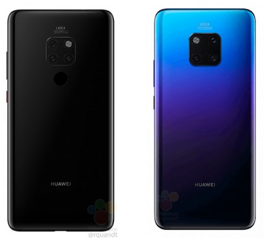 Links Huawei Mate 20, rechts Huawei Mate 20 Pro