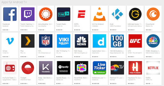 Apps fr Android TV