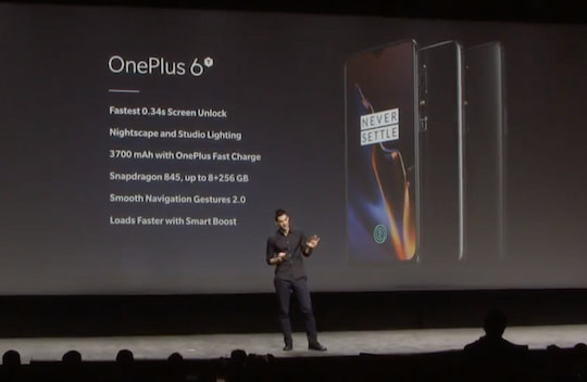 OnePlus 6T bei der Prsentation