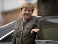 Bundeskanzlerin Merkel kommt zur Klausurtagung der Bundesregierung zur Digitalstrategie nach Potsdam.
