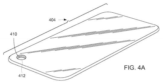Eine Skizze aus dem Apple-Patent des Kamera-Loches