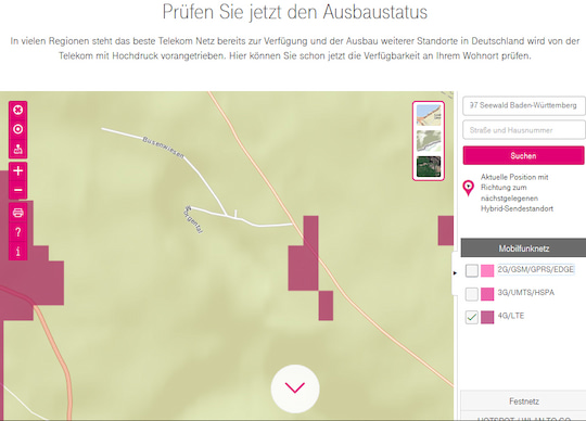 Absolut ehrlich: Seewald Morgental Telekom LTE