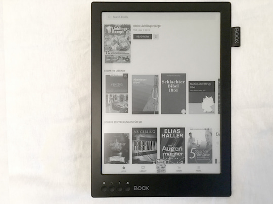 Amazon-Kindle-App auf dem E-Reader