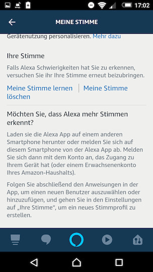 Screenshot Alexa App