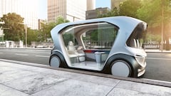 Bosch hat auf der CES ein autonom fahrendes Konzept-Shuttle vorgestellt.