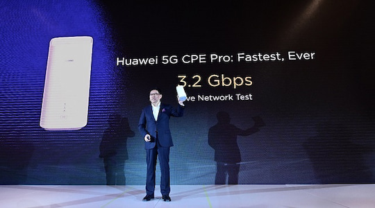 In einem Live-Netz erzielte der Huawei 5G CPE Pro Router 3,2 GBit/s