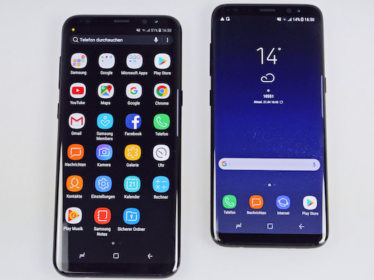 Das Samsung Galaxy S8 und Galaxy S8+ (l.)