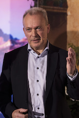 Swisscom CEO Urs Schaeppi stellte den neuen Roaming-Tarif der Presse persnlich vor.