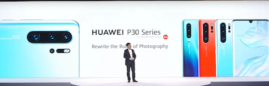 Huawei-CEO Richard Yu prsentiert die neue P30-Serie