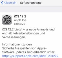 iOS 12.2 ab sofort verfgbar