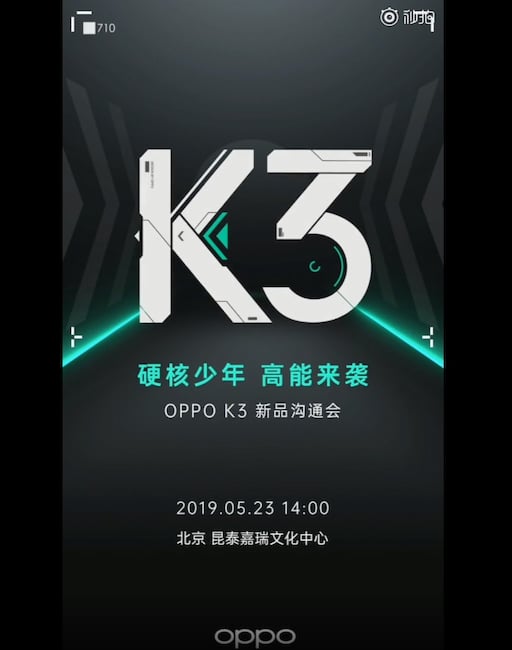 Das Oppo K3 wird am 23. Mai vorgestellt