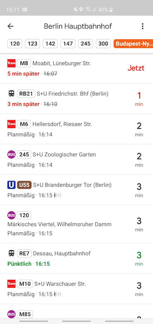 Ein neues Google-Maps-Feature zeigt die Auslastung im PNV in Berlin an