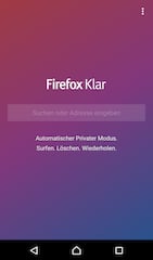 Android-Browser Firefox Klar