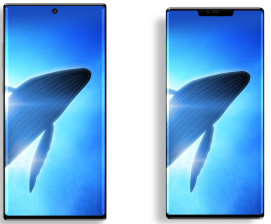Samsung Galaxy Note 10 (l.) vs. Huawei Mate (30 Pro?)