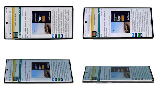 Die Blickwinkelstabilitt des Galaxy Note 10
