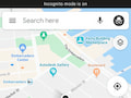 Google Maps mit eingeschaltetem Inkognito-Modus