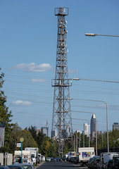 Die Firma Umlaut hat die LTE-Qualitt in Stdten gemessen. Das Bild zeigt einen 5G-Sendemasten von Vodafone in Frankfurt/Main