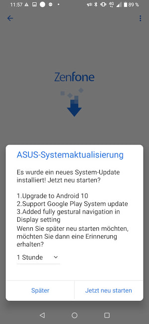 Das Android-10-Update fr das Asus Zenfone 6 (2019) ist da