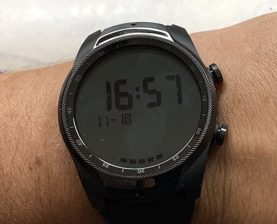 Always-on-Display der Mobvoi-Smartwatch