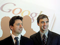Die Google-Grnder Larry Page (r.) und Sergey Brin