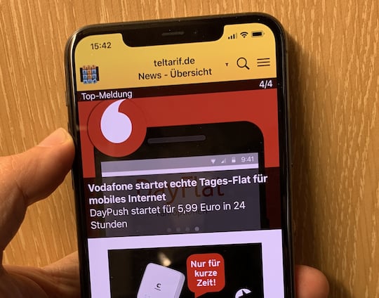 teltarif.de-App auf dem aktuellen iPhone-Flaggschiff